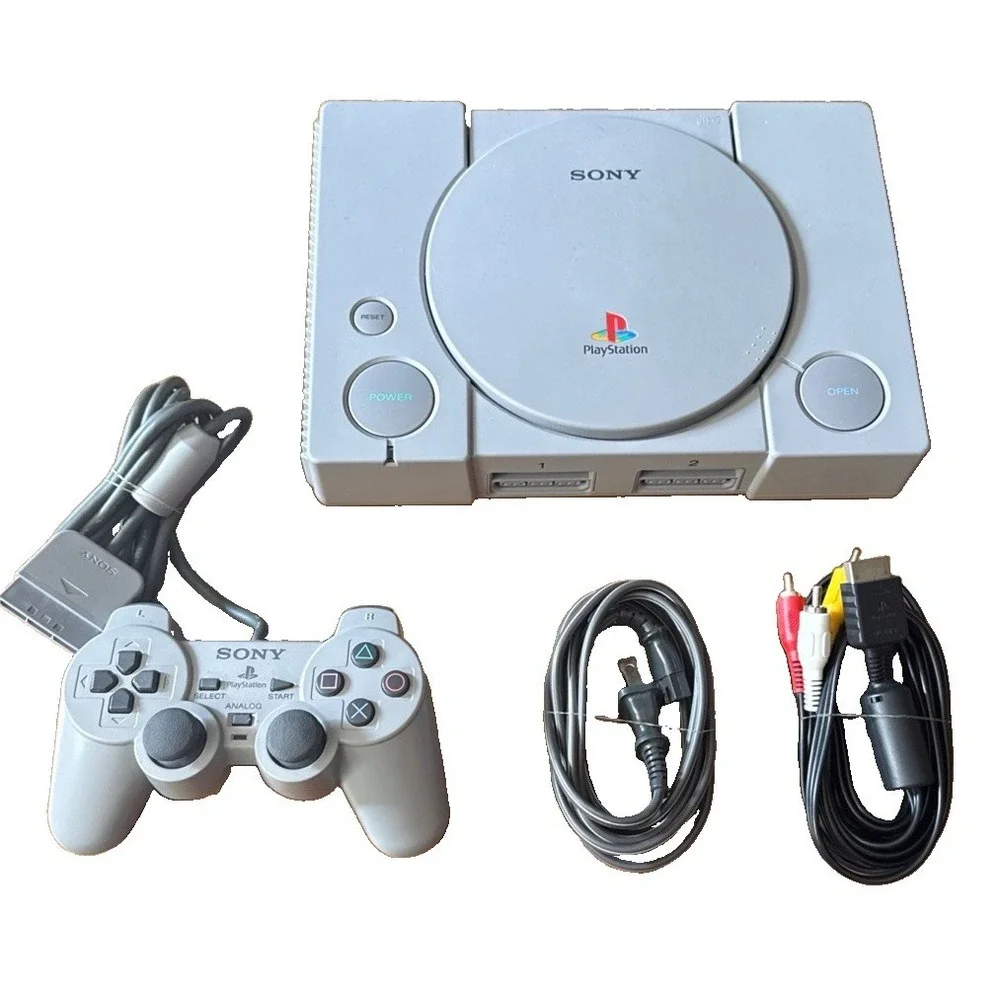 Sony PlayStation 1 Console PS1 Tested OEM Controller AV Power Cable SCPH-9001